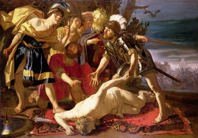 Achilles: Entscheidung, den Kampf nach dem Tod von Patroklos wieder aufzunehmen von Theodore van Baburen